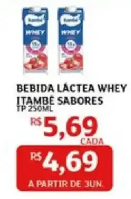 Assaí Atacadista Bebida Láctea Whey Itambé Sabores oferta