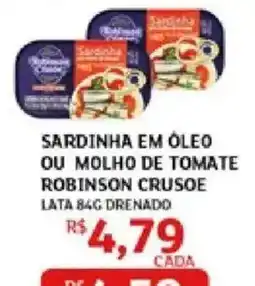 Assaí Atacadista sardinha em óleo ou molho de tomate robinson crusoe oferta