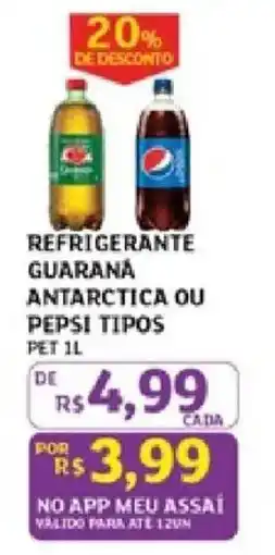 Assaí Atacadista refrigerante guaraná antarctica ou pepsi tipos oferta