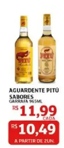 Assaí Atacadista Aguardente Pitú sabores oferta