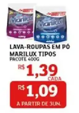 Assaí Atacadista Lava-roupas em pó marilux tipos oferta