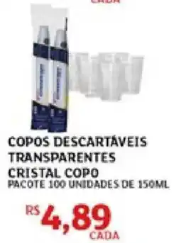 Assaí Atacadista Copos descartáveis transparentes cristal copo oferta