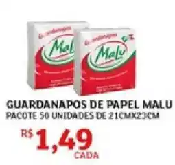 Assaí Atacadista guardanapos de papel malu oferta