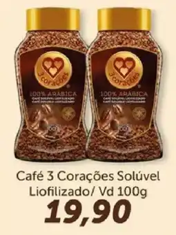 Supermercados Tauste Café 3 Corações Solúvel oferta