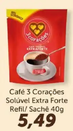 Supermercados Tauste Café 3 Corações Solúvel Extra Forte oferta