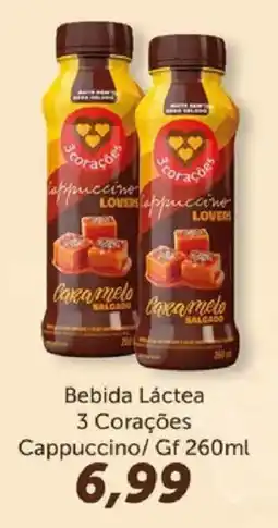 Supermercados Tauste Bebida Láctea 3 Corações Cappuccino/ Gf oferta