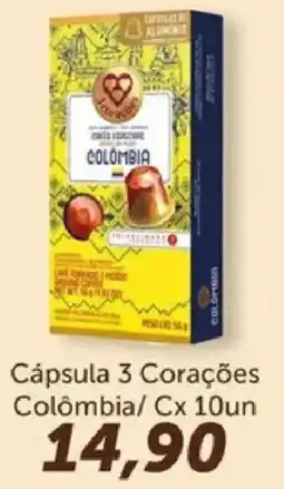 Supermercados Tauste Cápsula 3 Corações Colômbia oferta