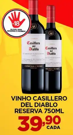Supermercados Joanin vinho casillero del diablo reserva oferta