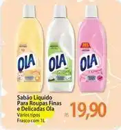 Atacadão Ola - sabão liquido para roupas finas e delicadas oferta