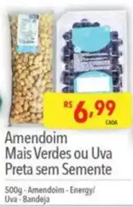 Supermercados Condor Amendoim Mais Verdes ou Uva Preta sem Semente oferta