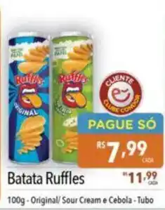 Supermercados Condor Batata Ruffles oferta