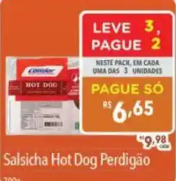 Supermercados Condor Salsicha Hot Dog Perdigão oferta