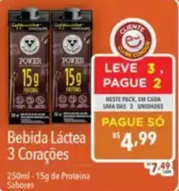Supermercados Condor Bebida Láctea 3 Corações oferta