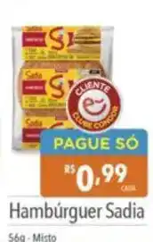 Supermercados Condor Hambúrguer Sadia oferta