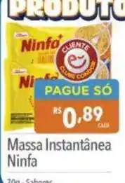 Supermercados Condor Massa instantânea ninfa oferta