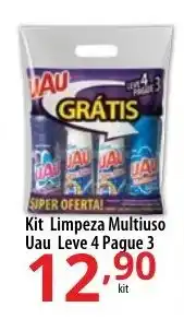 Akki Atacadista Kit Limpeza Multiuso Uau Leve 4 pague 3 oferta