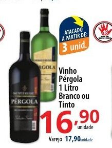 Vinho Pergola 1L Branco ou Tinto