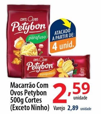 Akki Atacadista Macarrao com Ovos Petybon 500g Cortes oferta