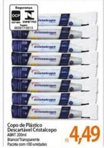 Atacadão Copo de Plastico Descartavel Cristalcopo oferta