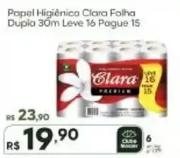 Master Supermercados Papel Higiênico Clara Folha Dupla oferta