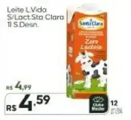 Master Supermercados Leite L.Vida S/Lact.Sta Clara 1l S.Desn. oferta