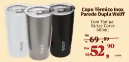 Supermercados Mateus Copote térmico inox parede dupla wolff oferta