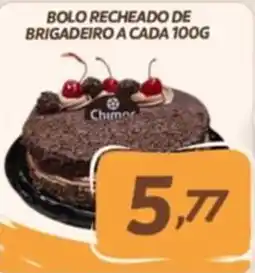 Chimar Supermercados Bolo recheado de brigadeiro a cada 100g oferta