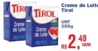 Supermercados Mateus Creme de Leite Tirol oferta