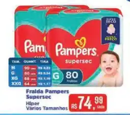 Supermercados Mateus Fralda Pampers Supersec oferta