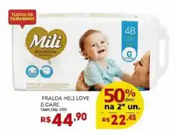 Bistek Supermercados Fralda mili love & care oferta