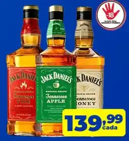 X Supermercados Jack Daniel's Tennessee Fire Jack Daniel's Tennessee Apple Jack Daniel's Tennessee Honey oferta