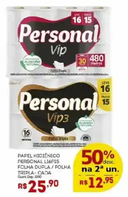 Bistek Supermercados Papel higiênico personal vip3 oferta