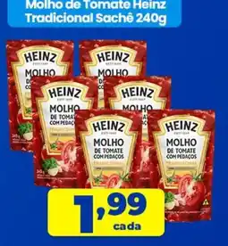 X Supermercados molho de tomate heinz tradicional sachê oferta