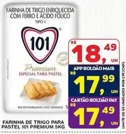 Roldão Farinha de trigo para pastel 101 premium oferta