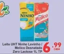 Rede Super Compras Leite UHT Ninho Levinho / Molico Desnatado Zero Lactose 1L TP oferta
