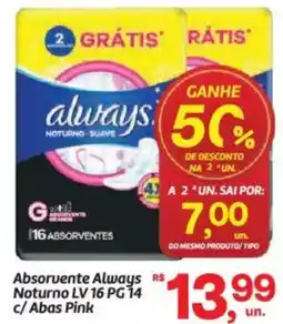 Fort Atacadista Absorvente always noturno suave oferta