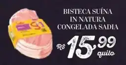 Bahamas Supermercados Bisteca suina in natura congelada sadia oferta