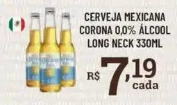 Bahamas Supermercados Cerveja mexicana corona 0,0% álcool long neck oferta