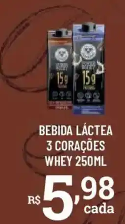 Bahamas Supermercados Bebida Láctea 3 Corações Whey oferta