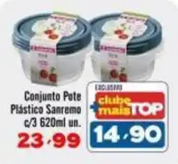 Rede Top Conjunto Pote Plástico Sanremo oferta