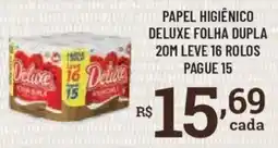 Bahamas Supermercados Papel higiênico deluxe folha dupla oferta