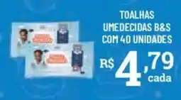 Bahamas Supermercados toalhas umedecidas b&s oferta