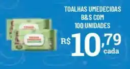 Bahamas Supermercados toalhas umedecidas b&s oferta