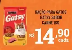 Bahamas Supermercados Ração para gatos gatsy sabor carne oferta