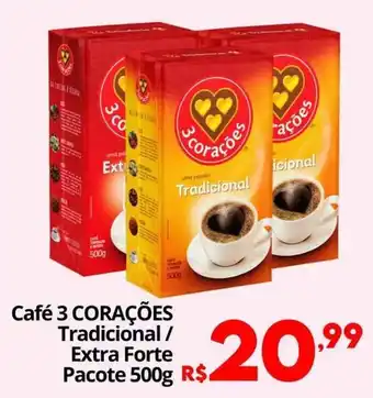 Althoff Supermercados Café 3 corações tradicional / extra forte oferta