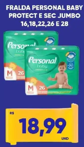 Tatico Fralda personal baby protect e sec jumbo oferta