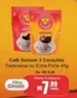 Oriundi Café Solúvel 3 Corações oferta