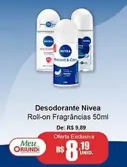 Oriundi Desodorante Nivea Roll-on Fragrâncias oferta