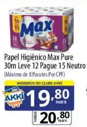 Akki Atacadista Papel Higiênico Max Pure oferta