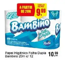 Negreiros Papel Higiênico Folha Dupla Bambino oferta